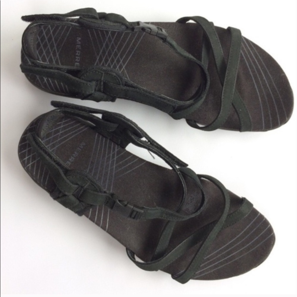Merrill Aster Leather Strap Sandals Size 9